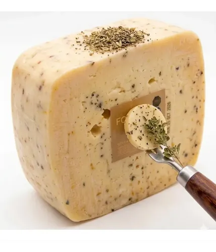 Queso Gouda saborizado oregano horma x 1 kg aprox.